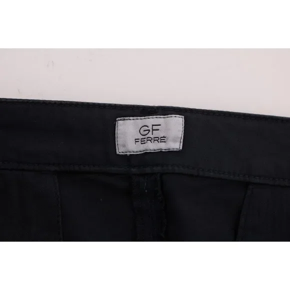 GF Ferre Blue Cotton Stretch Chinos Pants